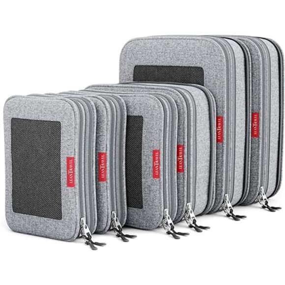 Compression Packing Cubes for Travel Organizers with Double Zipper (6-Pack) - Picture 7 of 7